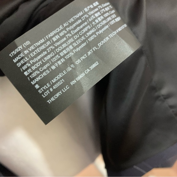 NEW THEORY Windowpane Navy Dover Tech Blazer - Picture 10 of 13